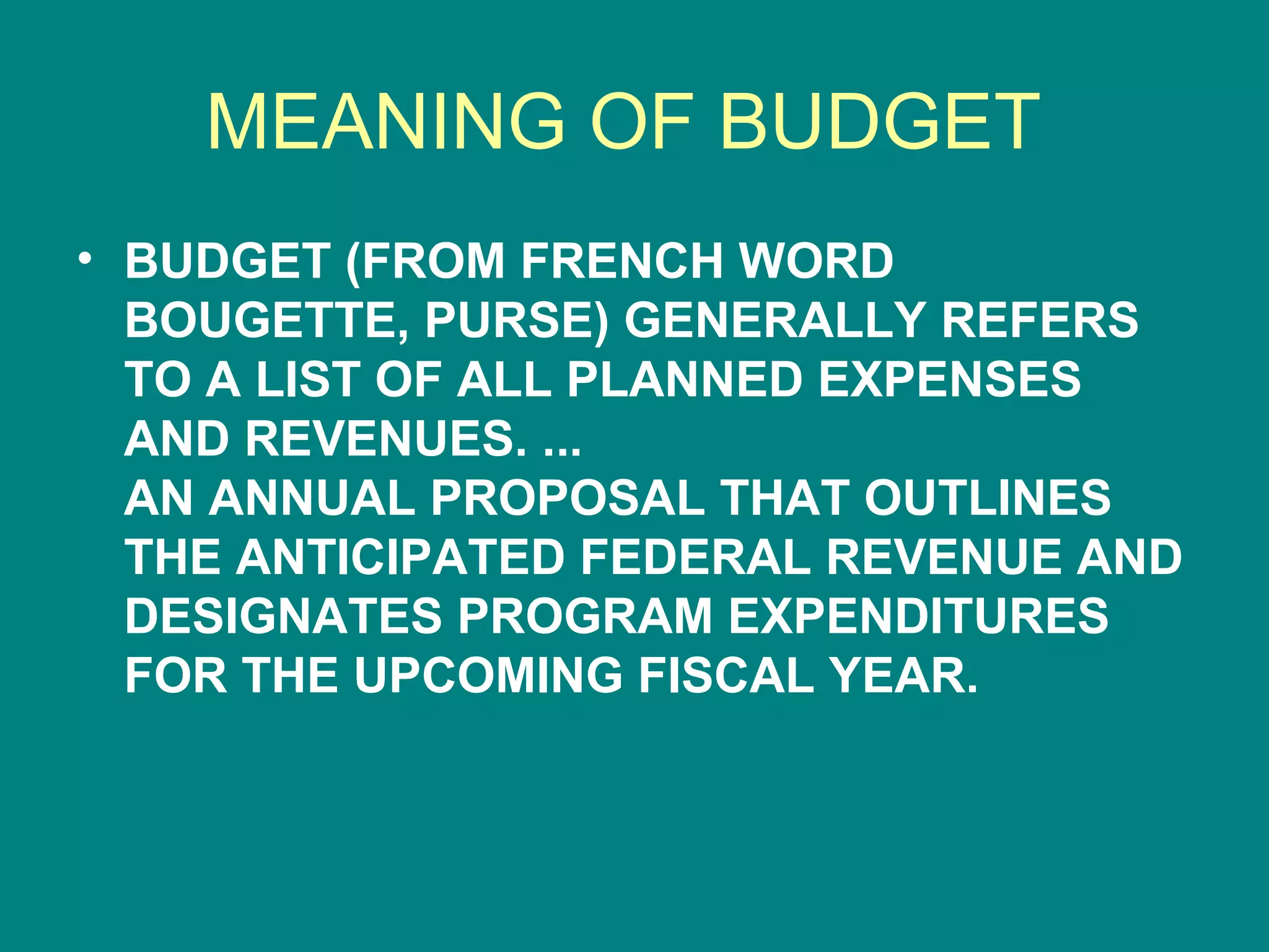 Presentation1.ppt on budget | PPT