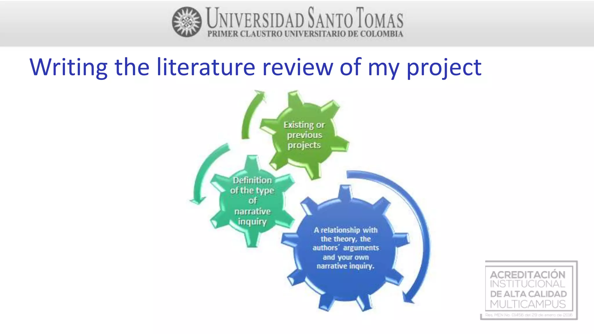 Writing the literature review of my project
 