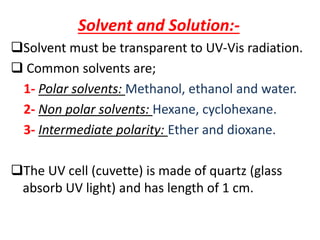 Ultraviolet spectroscopy (UV) | PPTX