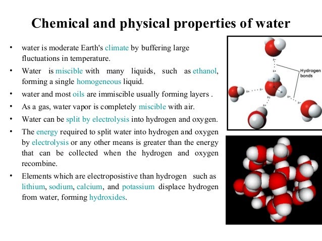 chemical properties of water