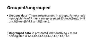 Types of data and variable in the community and family medicine | PPTX