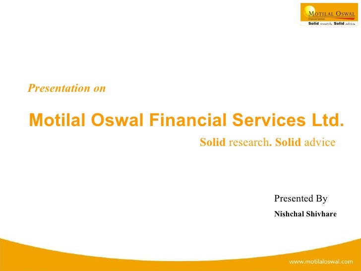 research report on motilal oswal financial services