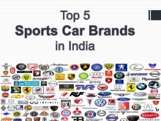 Top Sports Car Brands in India
