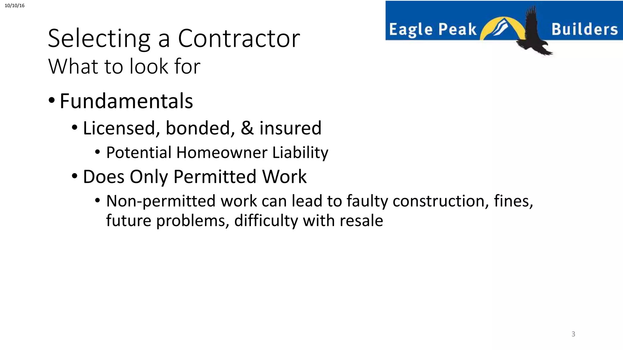 Presentation 101016 contractor selection | PPTX