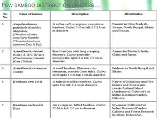 FEW BAMBOO DISTRIBUTION CENTERS…
 