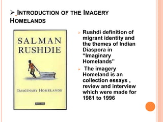 Imaginary Introduction Examples postcolonial aspect in imaginary Homeland | PPTX