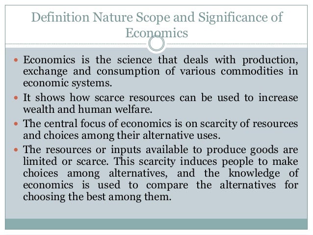 essay on nature and scope of economics