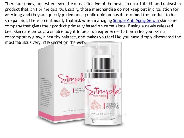 simple anti aging
