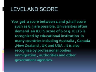 LEVEL AND SCORE
 