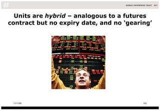 Units are  hybrid  – analogous to a futures contract but no expiry date, and no ‘gearing’ 11/11/09 