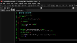Working with files in c++. file handling | PPTX