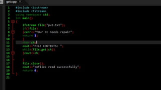 Working with files in c++. file handling | PPTX