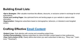 Building email lists Crafting effective email content | PPT - Building An Email List With Content Upgrades