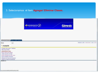 3. Selecionamos el Item Agregar/ Eliminar Clases.
 
