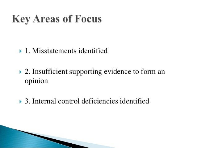 significant audit findings significant audit findings