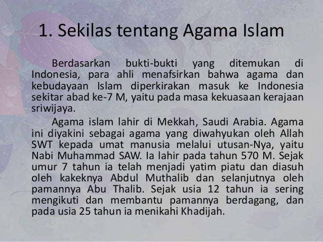 Proses Masuk Berkembangnya Agama Kebudayaan Islam Di Indonesia