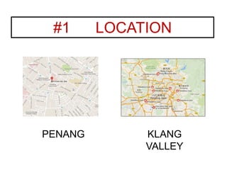 #1 LOCATION
PENANG KLANG
VALLEY
 