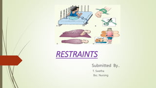 RESTRAINTS
Submitted By..
T. Swetha
Bsc. Nursing
 