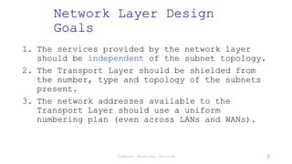 understand principles behind network layer services: network layer ...