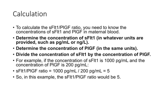 Preeclampsia Sflt1/plgf ratio Presentation | PPTX