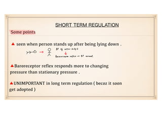 SHORT TERM REGULATION OF BLOOD PRESSURE and it's effect | PDF