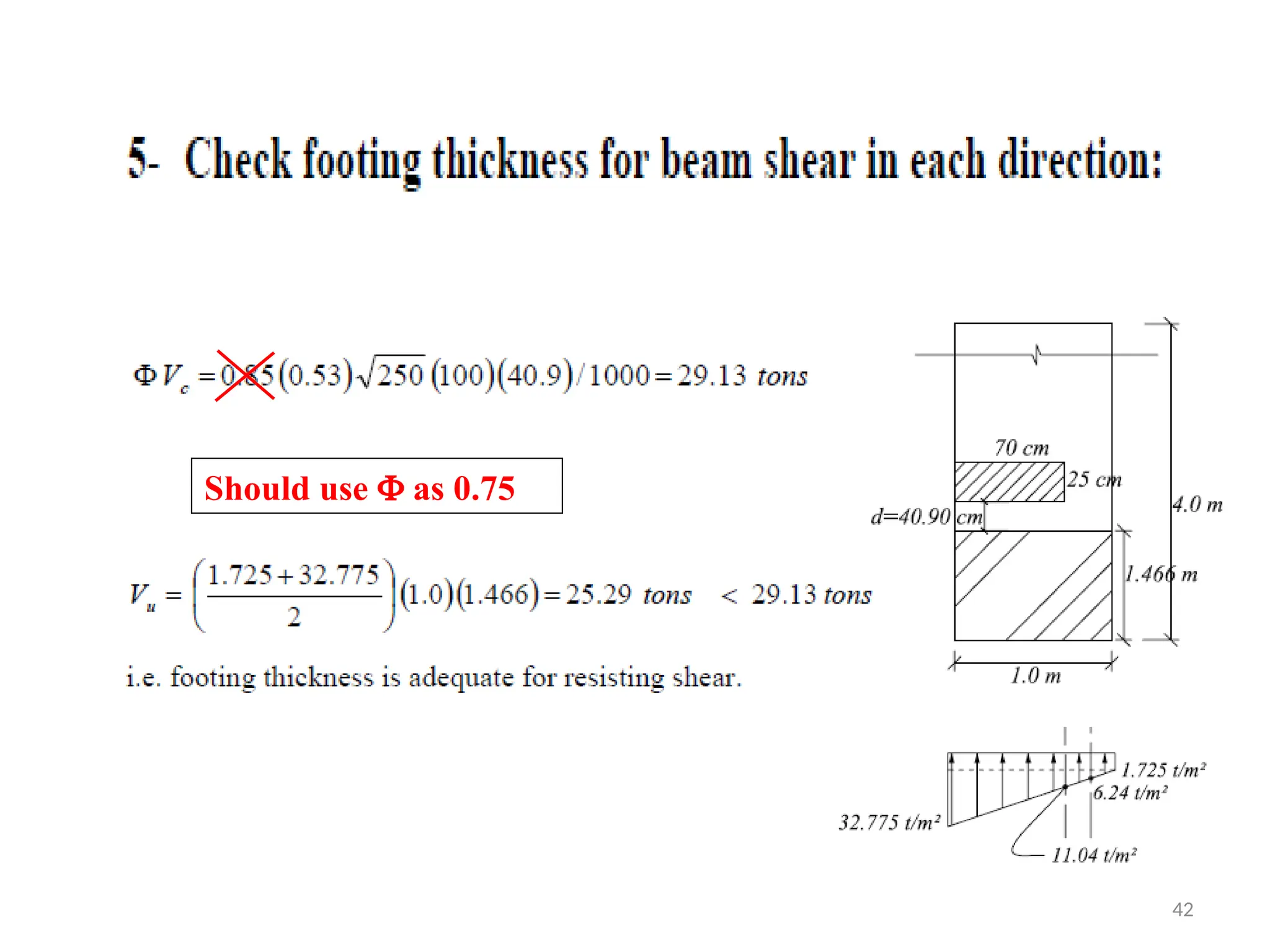 42
Should use F as 0.75
 
