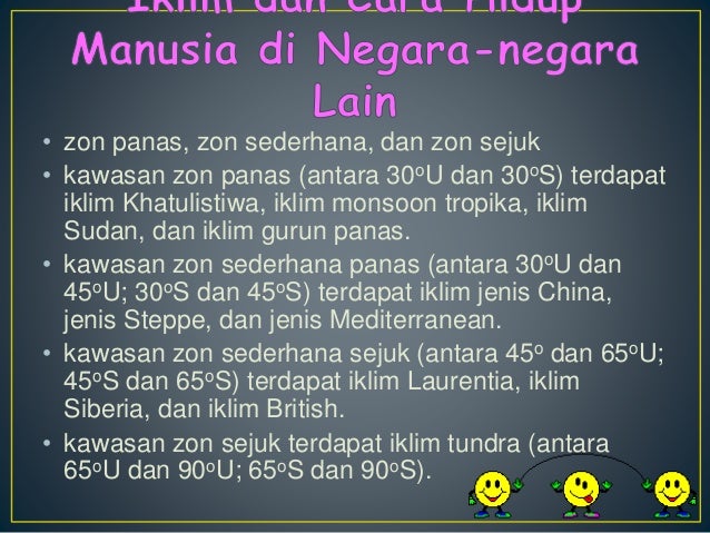 Pengaruh Cuaca Dan Iklim Terhadap Kegiatan Manusia