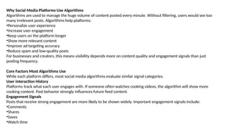 coderegular / Social Media Algorithm Understanding | PPTX