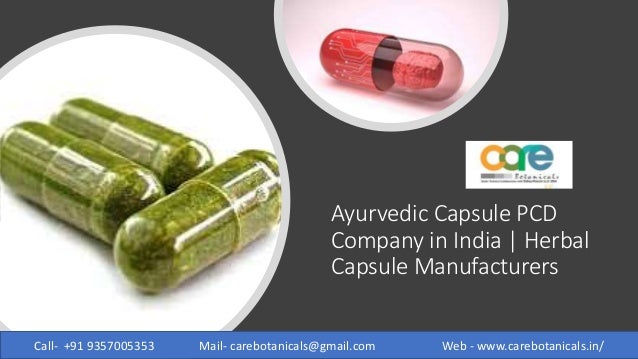 Ayurvedic Capsule PCD
Company in India | Herbal
Capsule Manufacturers
Call- +91 9357005353 Mail- carebotanicals@gmail.com Web - www.carebotanicals.in/
 