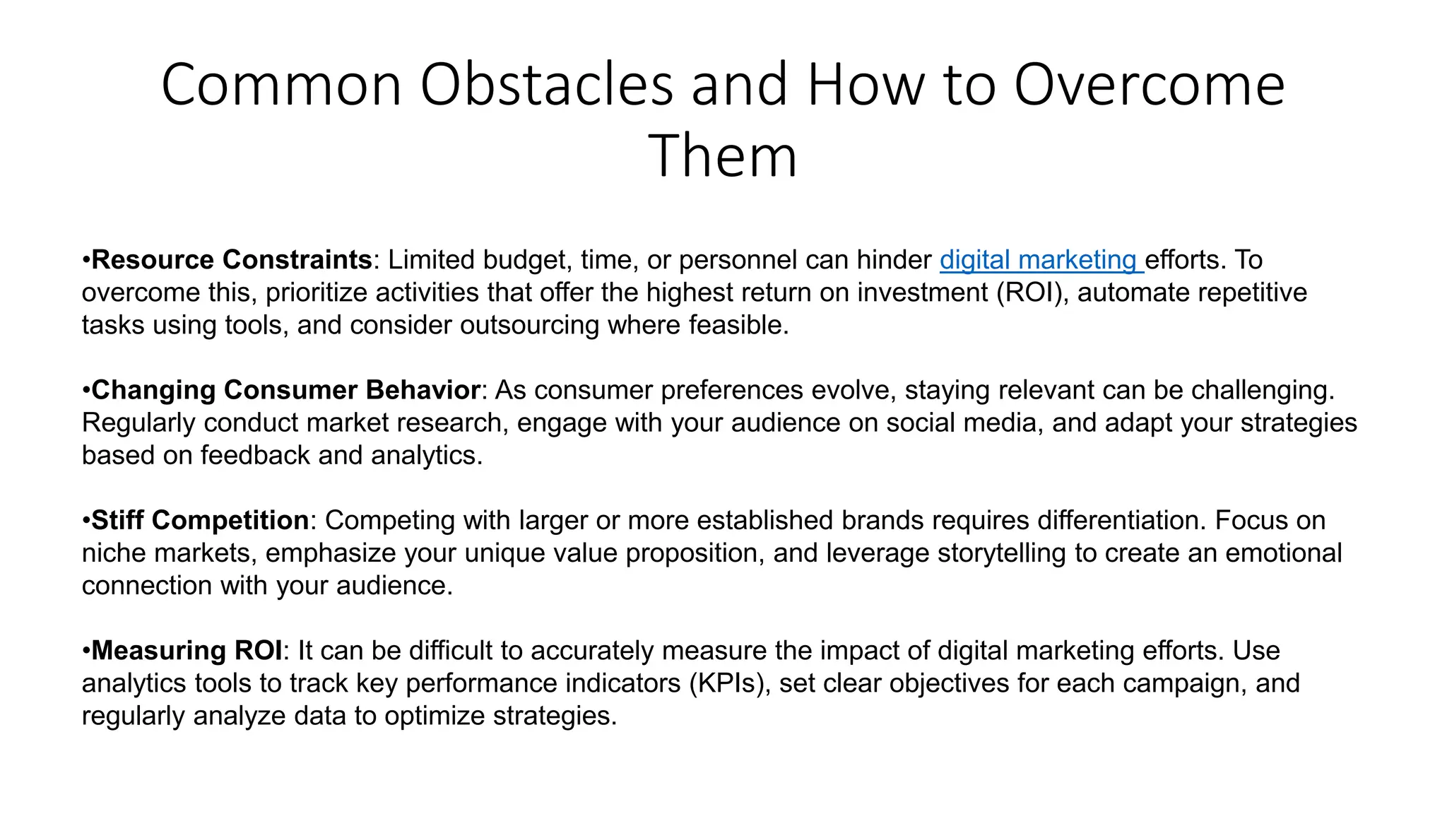 Common obstacles and how to overcome them ppt