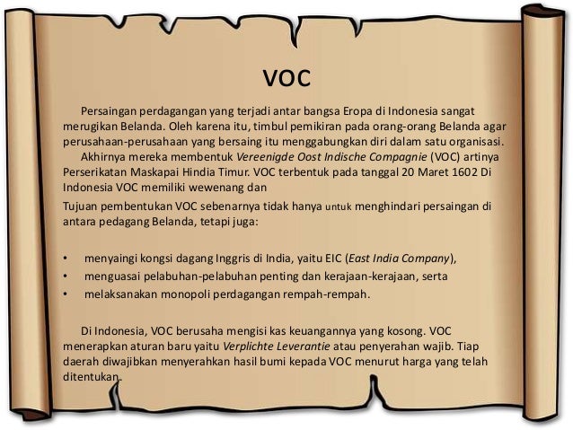 Sejarah Pembentukan Voc : Bangsa Belanda Mendarat Pertama Kali Di Banten Pada Tahun - Berbagai ...