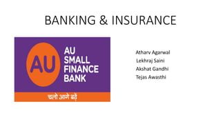 BANKING & INSURANCE
Atharv Agarwal
Lekhraj Saini
Akshat Gandhi
Tejas Awasthi
 