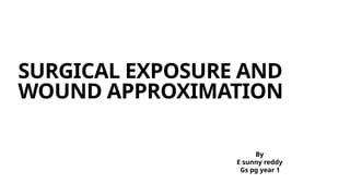 Comprehensive Guide to Surgical Exposure and Wound Approximation ...