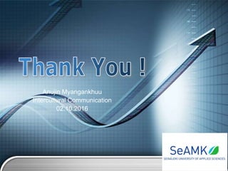 LOGO
Anujin Myangankhuu
Intercultural Communication
02.10.2016
 