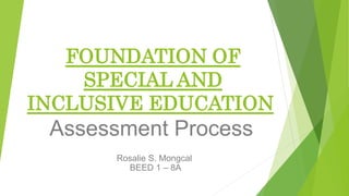 FOUNDATION OF SPECIAL AND INCLUSIVE EDUCATION | PPTX