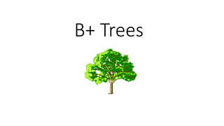 B+ Trees
 