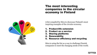 Sitraq The Circular Economy in Finland - Kari Herlevi, Sitra | PDF