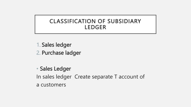 Presentation sales ladger purchase ladger | PPT