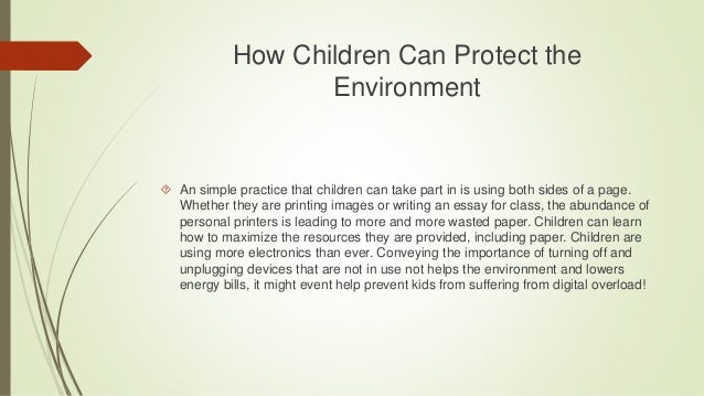 Protection of environment essay