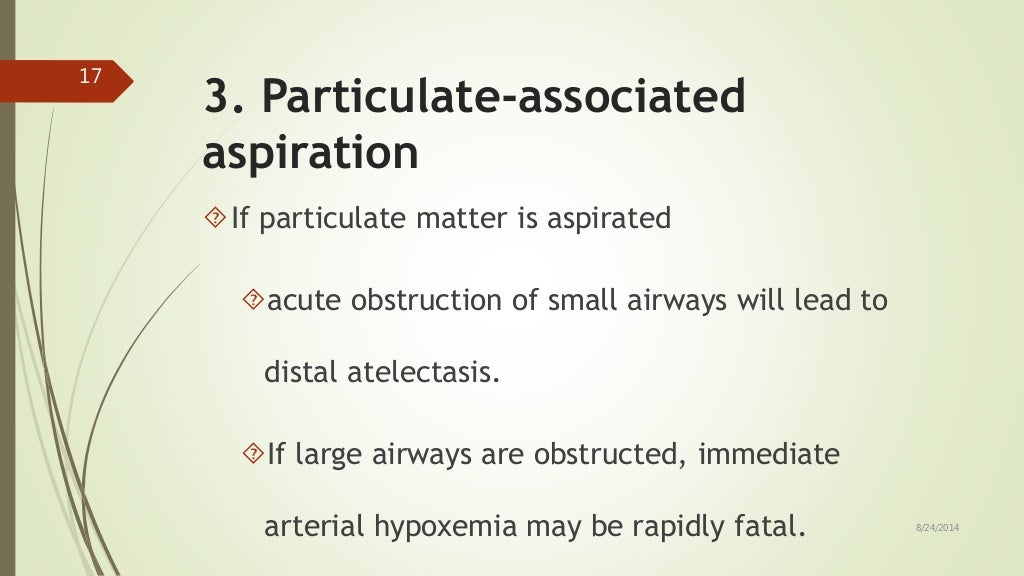 REGURGITATION AND ASPIRATION DURING ANESTHESIA