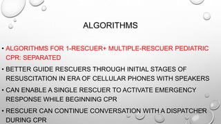 Child Cpr Algorithm 2 Rescuers CPR IN NEONATES, INFANTS AND CHILDREN | PPTX