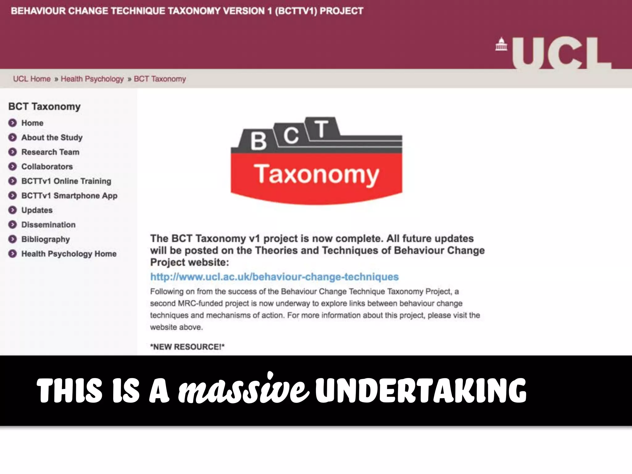 this is a massive undertaking
 