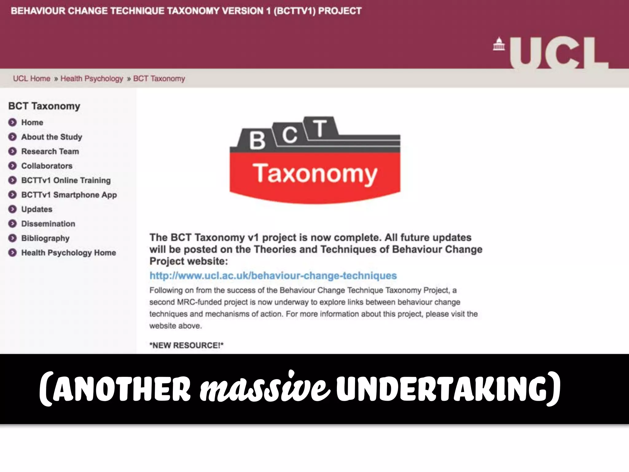 (Another massive undertaking)
 