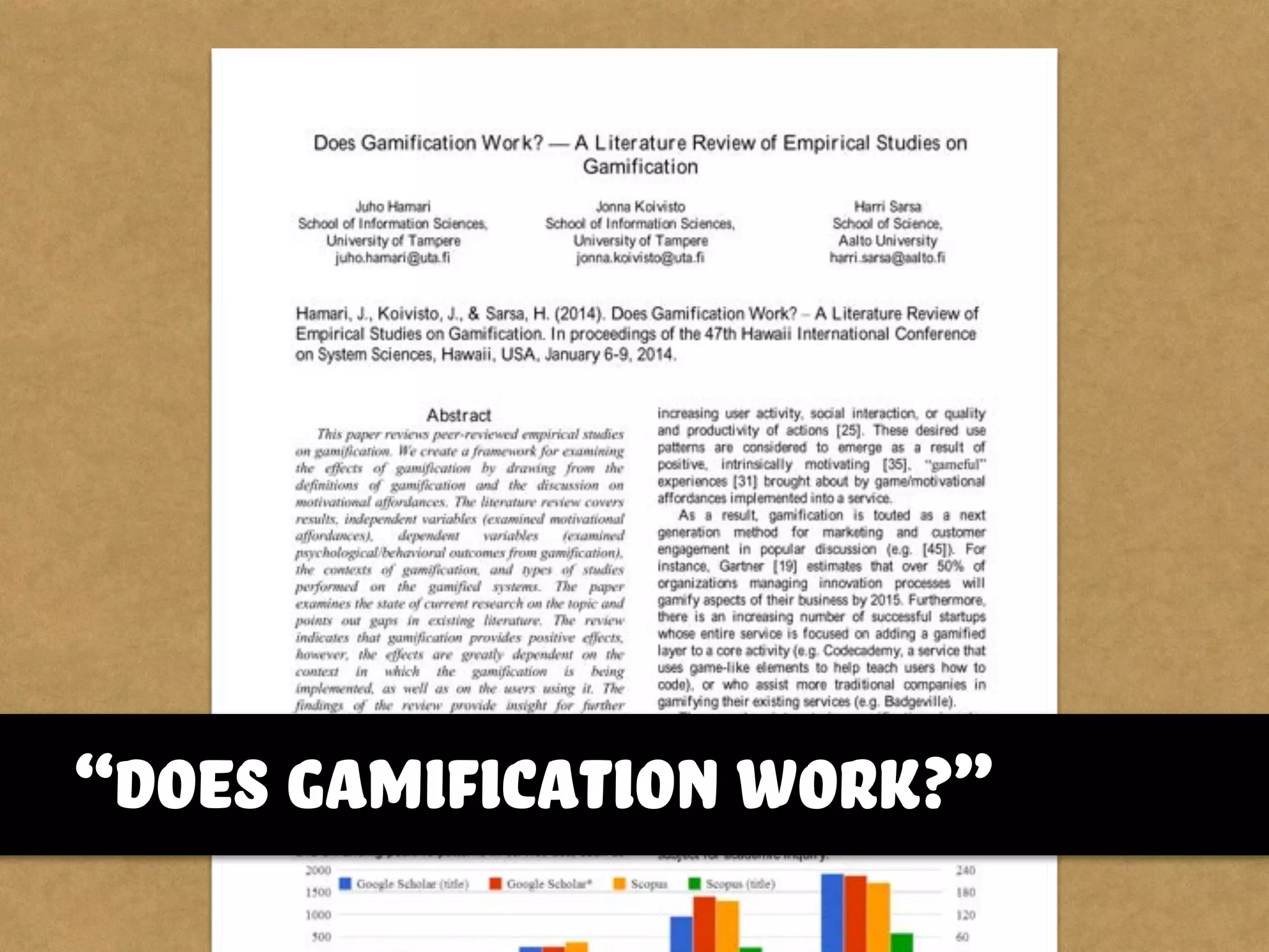 “does gamification work?”
 