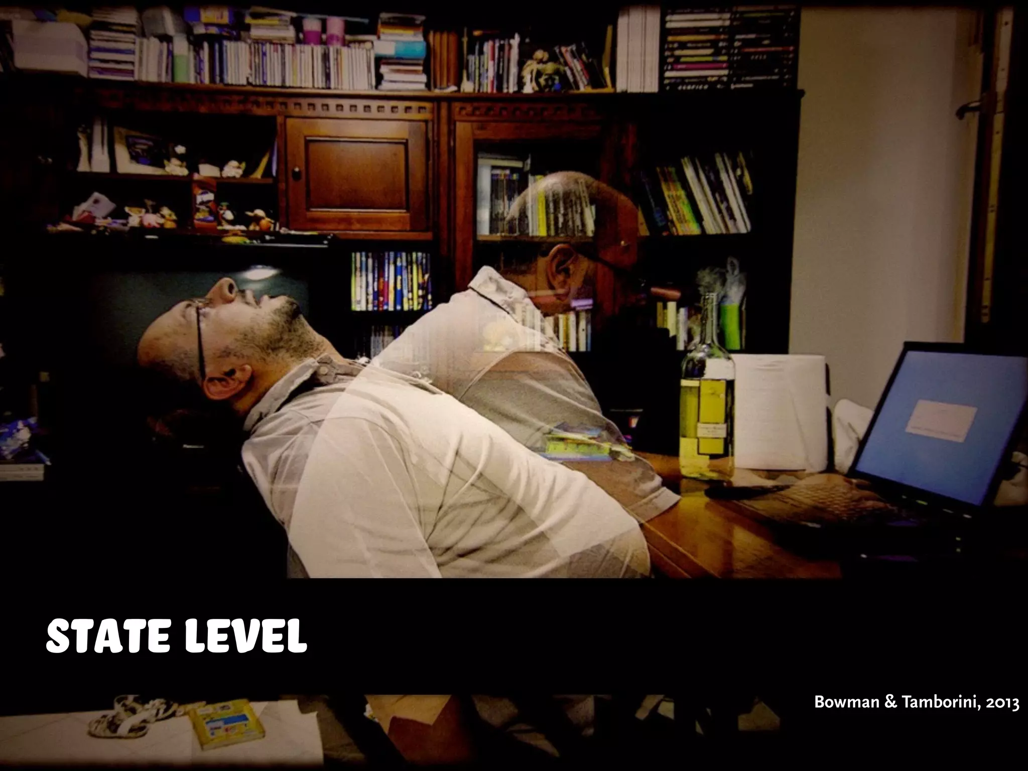 state level
Bowman & Tamborini, 2013
 