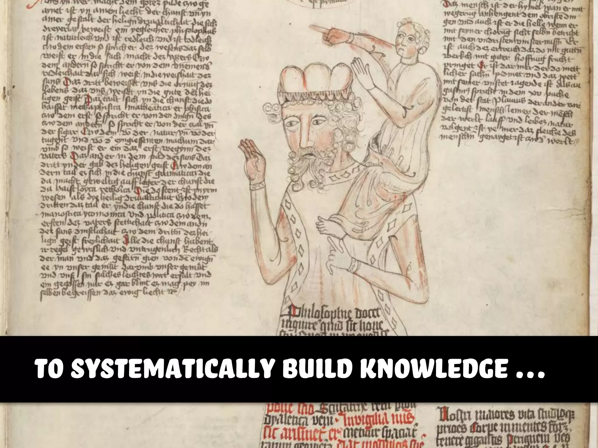 to systematically build knowledge …
 