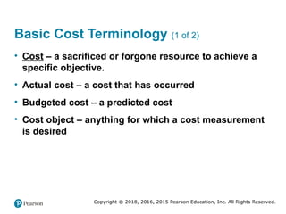 Presentation Cost Accounting Chapter 2 16th edition | PPT