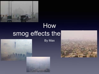 How
smog effects the Earth 🌏.
By Max
 