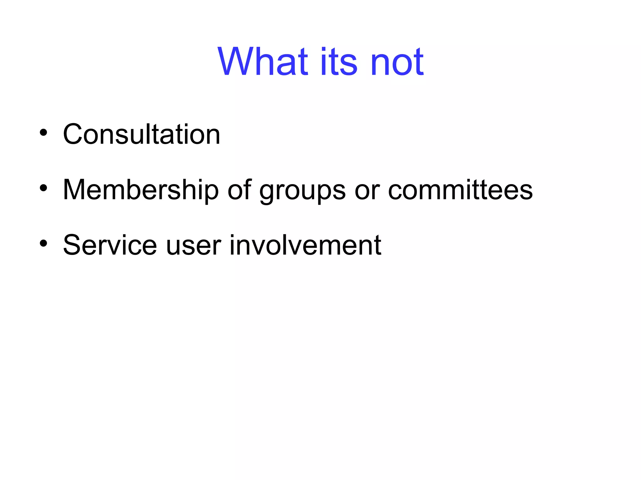 Co-production is:-


A very powerful tool for customer led change
  & supporting us to take control of our lives
       in partnership with organisations
 