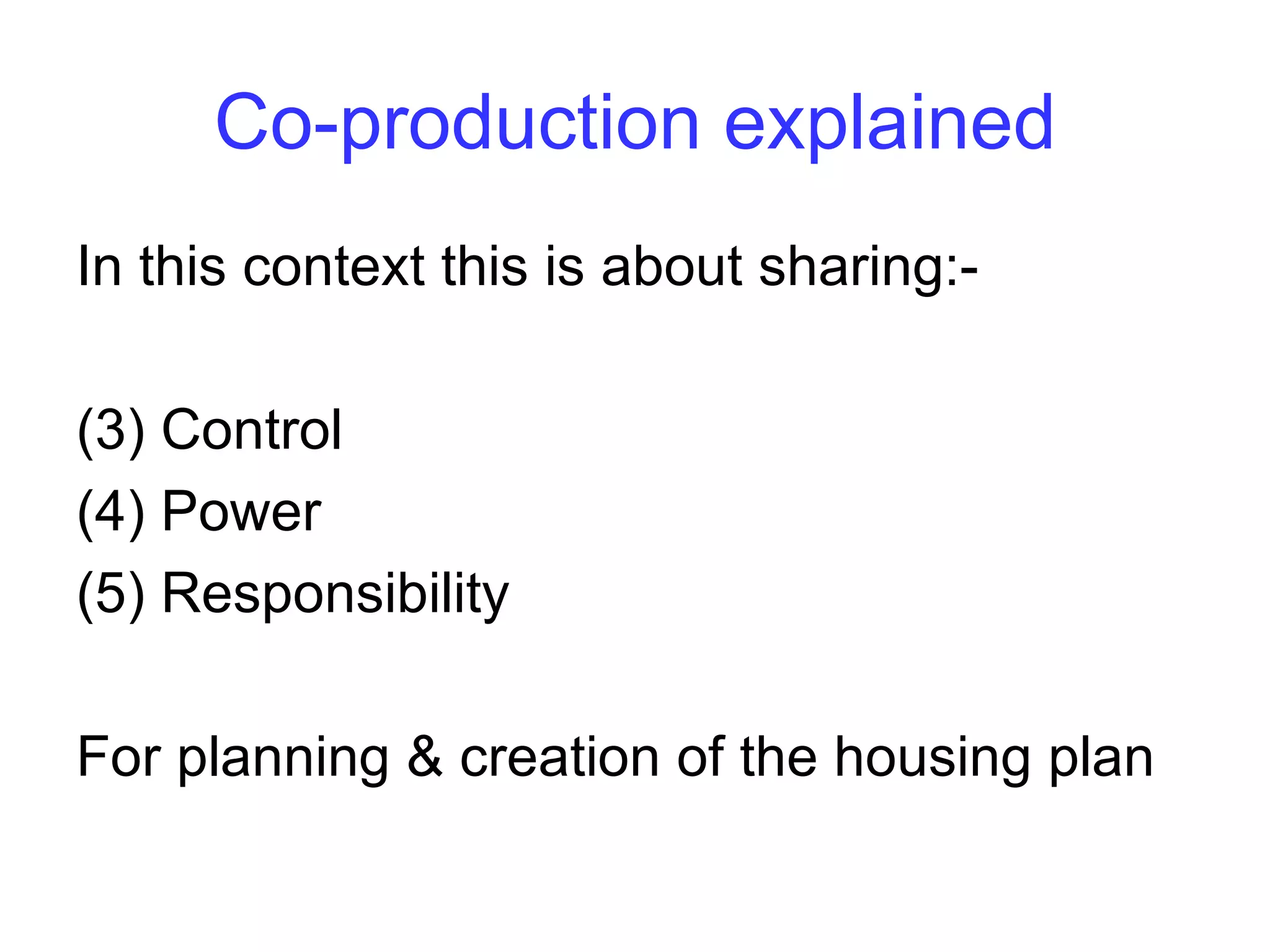 Working in Partnership
Its about:

• Creating an equal partnership between
  people & professionals or organisations
 